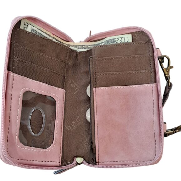 b.o.c. Small Blush Crossbody Wallet/Bag w/wristlet strap - Picture 10 of 10
